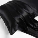 Load image into Gallery viewer, Black Silk Satin Pillowcase