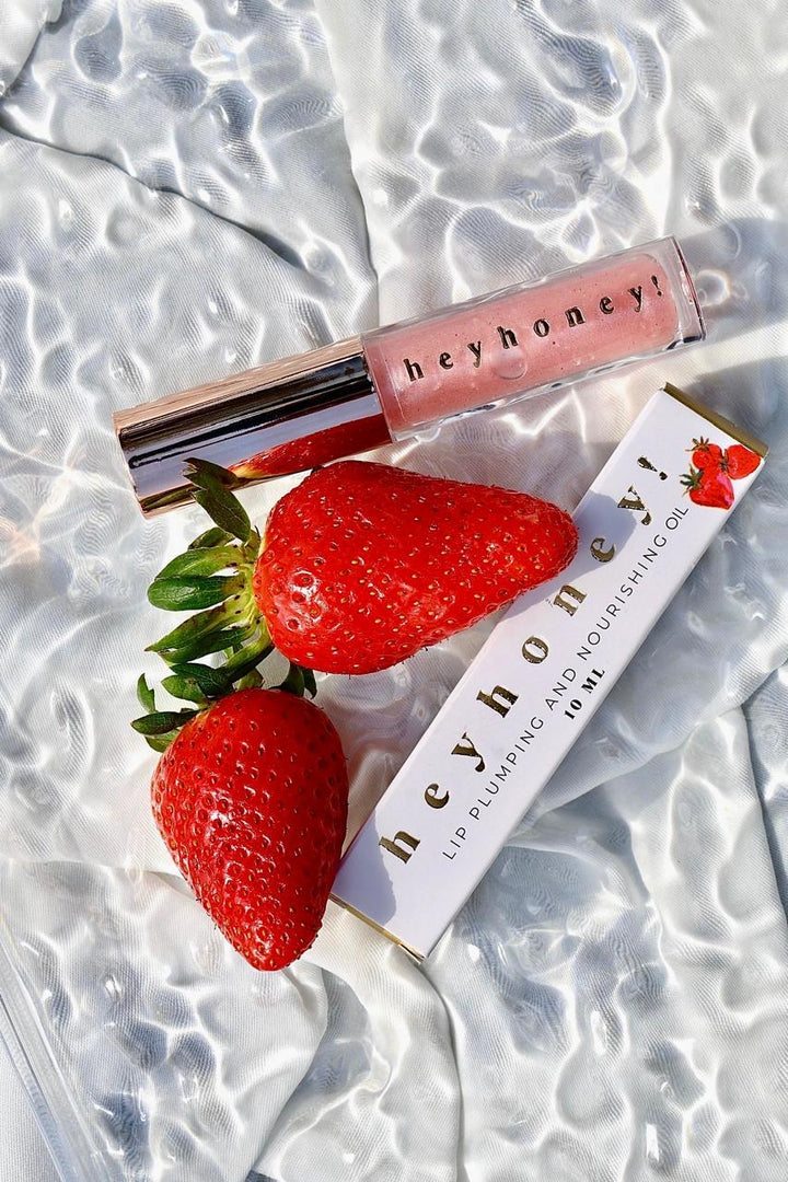 HeyHoney Tinted Lip Oil | Strawberry Tint | with SPF (10 ML)