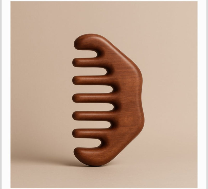 Wooden sandalwood hair comb for scalp care