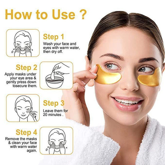 Translation missing: en.24K Under Eye Gold Patch With Hyaluronic Acid for Radiant Glow