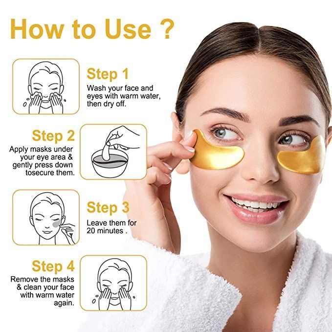 Translation missing: en.24K Under Eye Gold Patch With Hyaluronic Acid for Radiant Glow